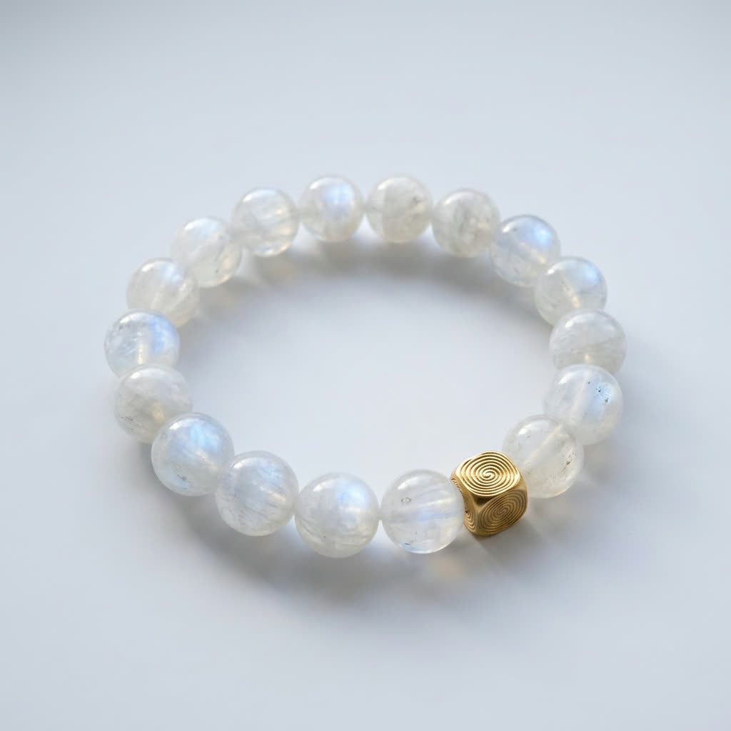 Spiral Echo 10mm Crystal Bracelet | Emotional Balance Bracelet | Harmysoul