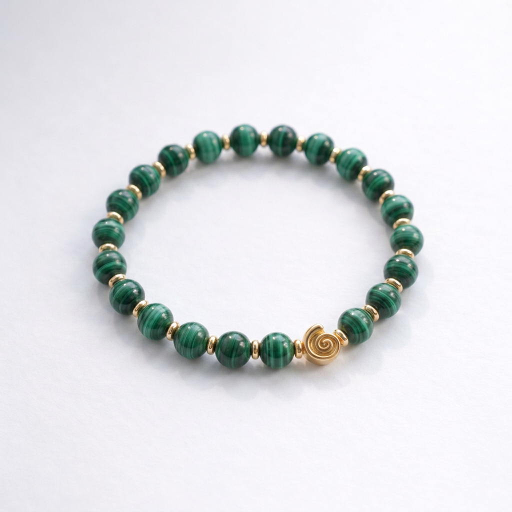 Spiral Gravity 6mm Crystal Bracelet | Delicate Grounding Bracelet | Harmysoul