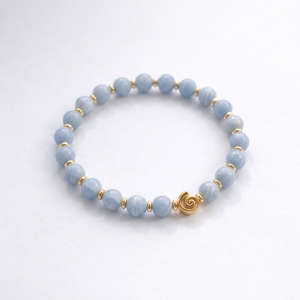 Spiral Gravity 6mm Crystal Bracelet | Delicate Grounding Bracelet | Harmysoul