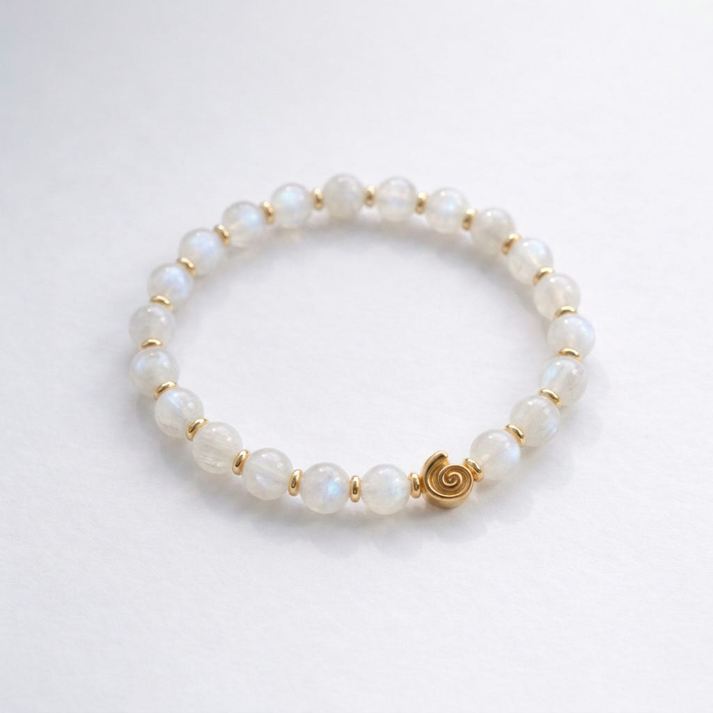 Spiral Gravity 6mm Crystal Bracelet | Delicate Grounding Bracelet | Harmysoul
