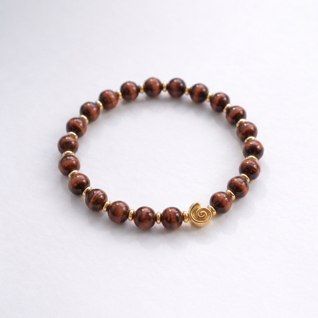 Spiral Gravity 6mm Crystal Bracelet | Delicate Grounding Bracelet | Harmysoul