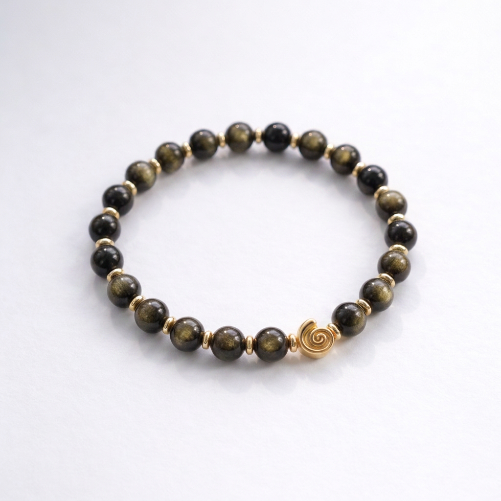 Spiral Gravity 6mm Crystal Bracelet | Delicate Grounding Bracelet | Harmysoul