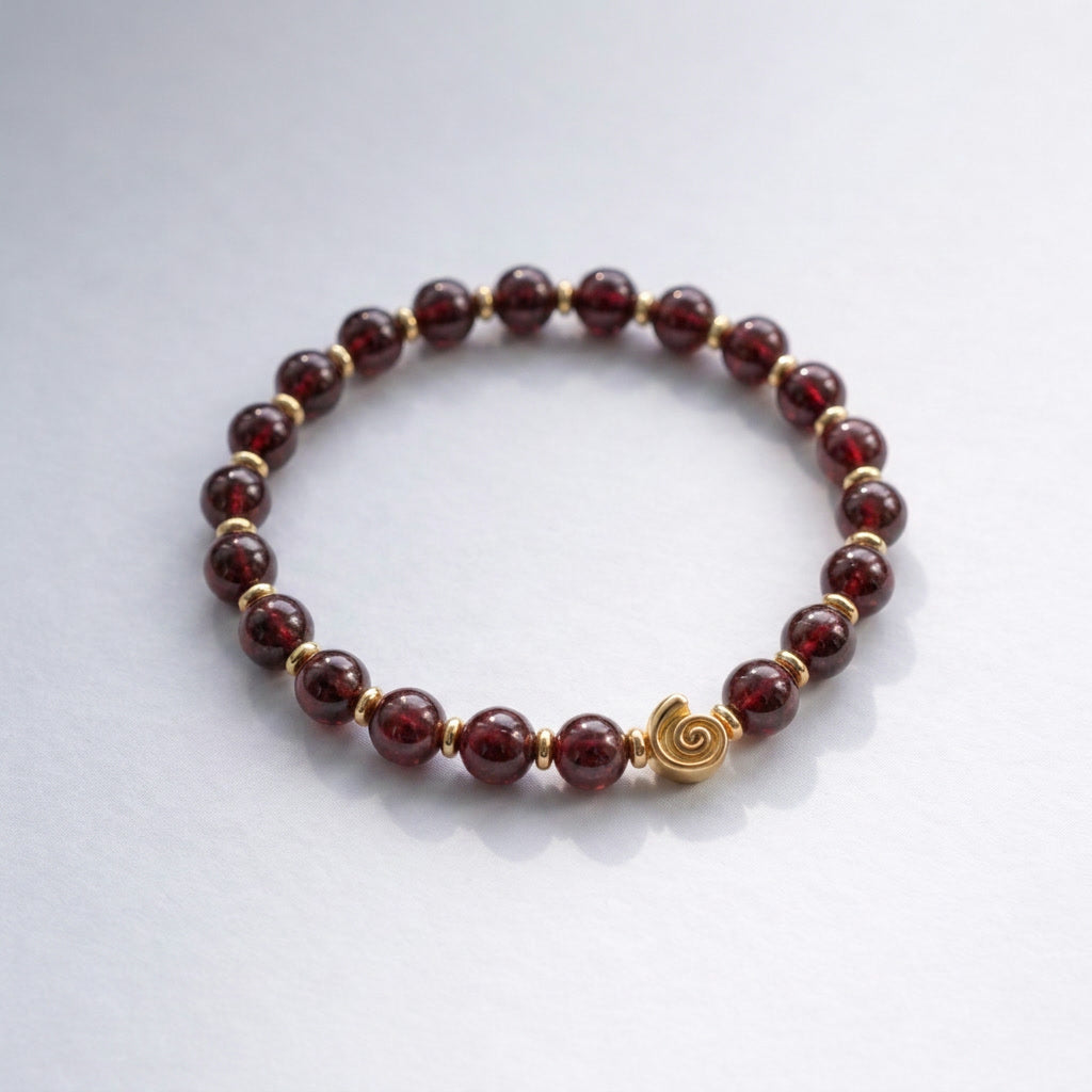 Spiral Gravity 6mm Crystal Bracelet | Delicate Grounding Bracelet | Harmysoul