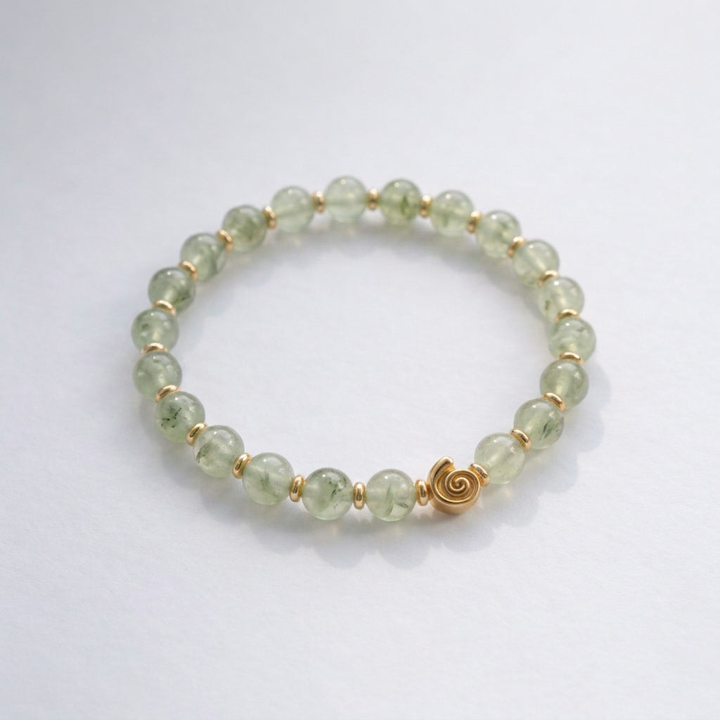 Spiral Gravity 6mm Crystal Bracelet | Delicate Grounding Bracelet | Harmysoul