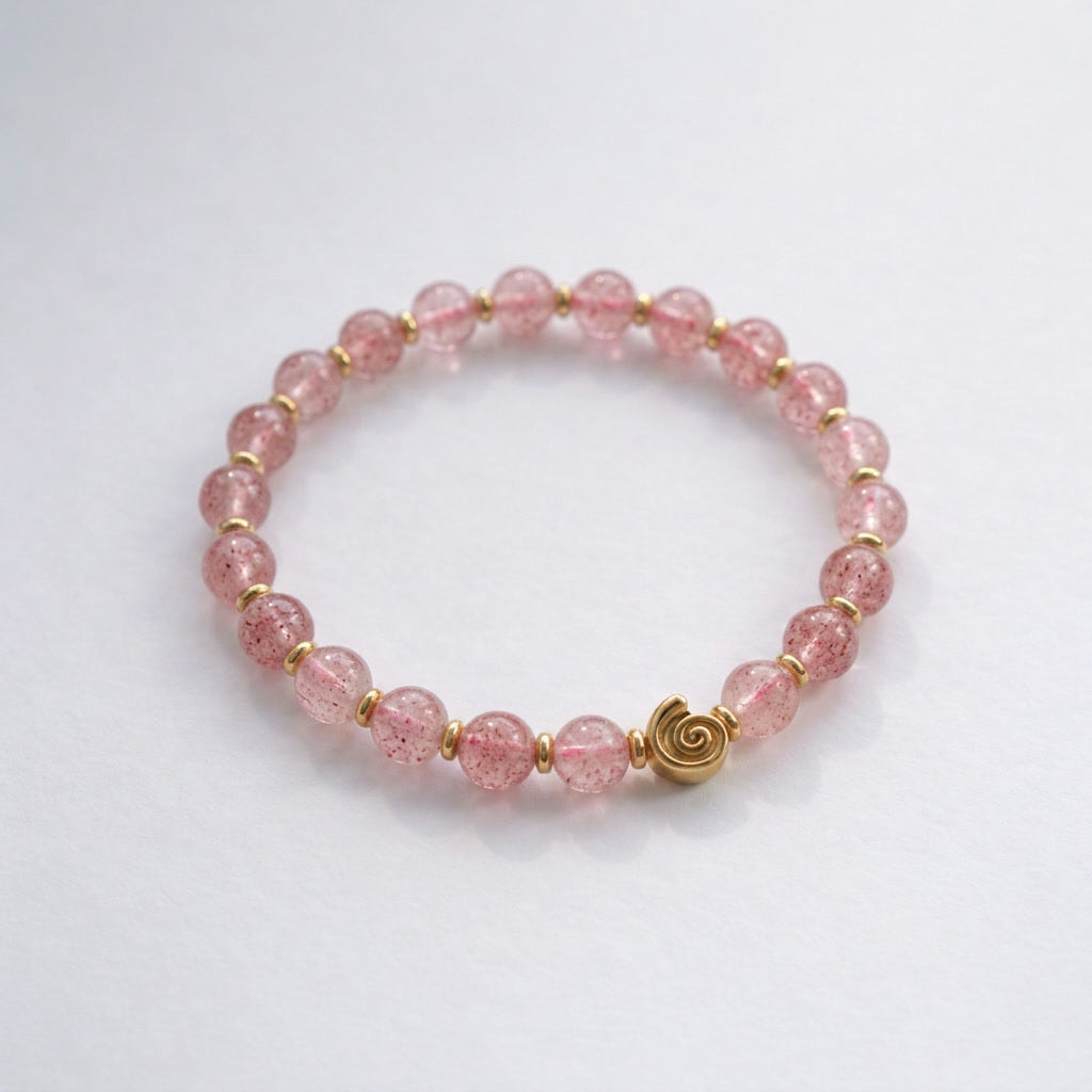 Spiral Gravity 6mm Crystal Bracelet | Delicate Grounding Bracelet | Harmysoul