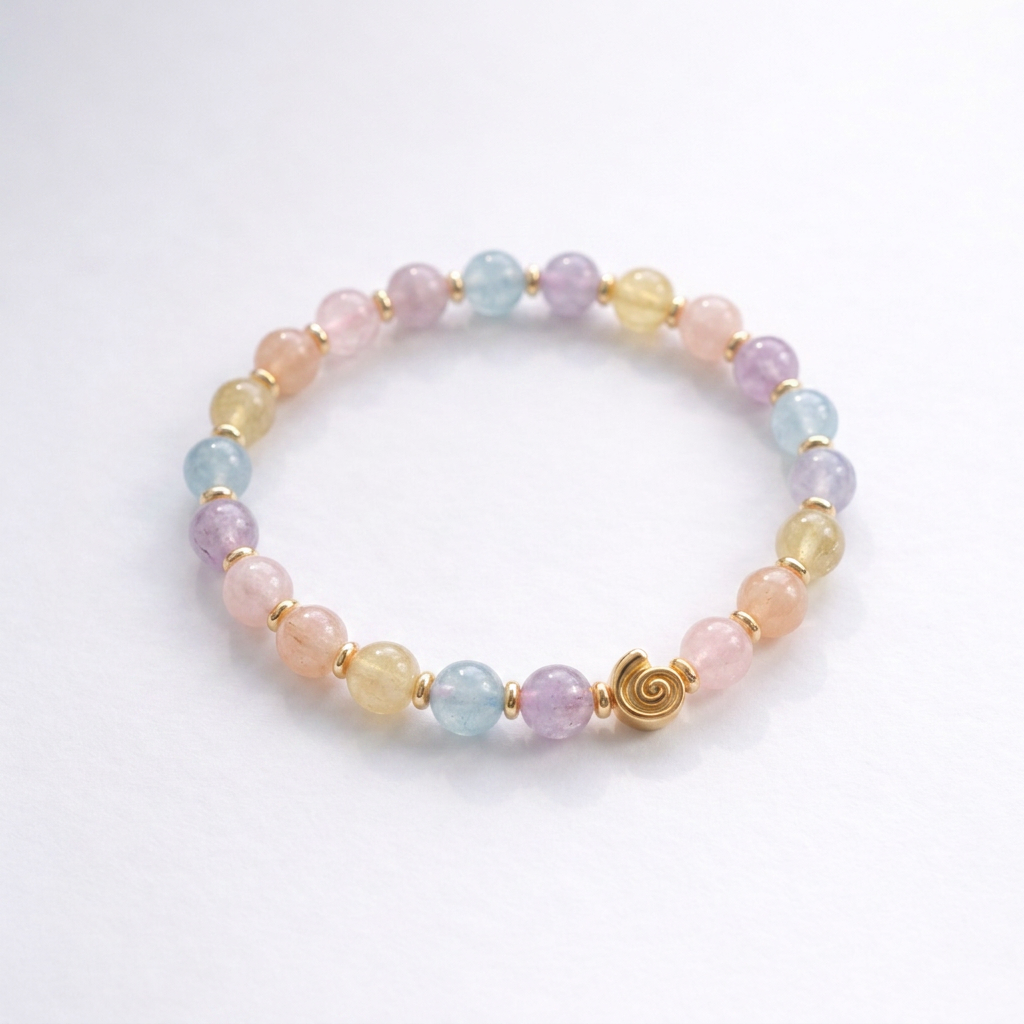 Spiral Gravity 6mm Crystal Bracelet | Delicate Grounding Bracelet | Harmysoul