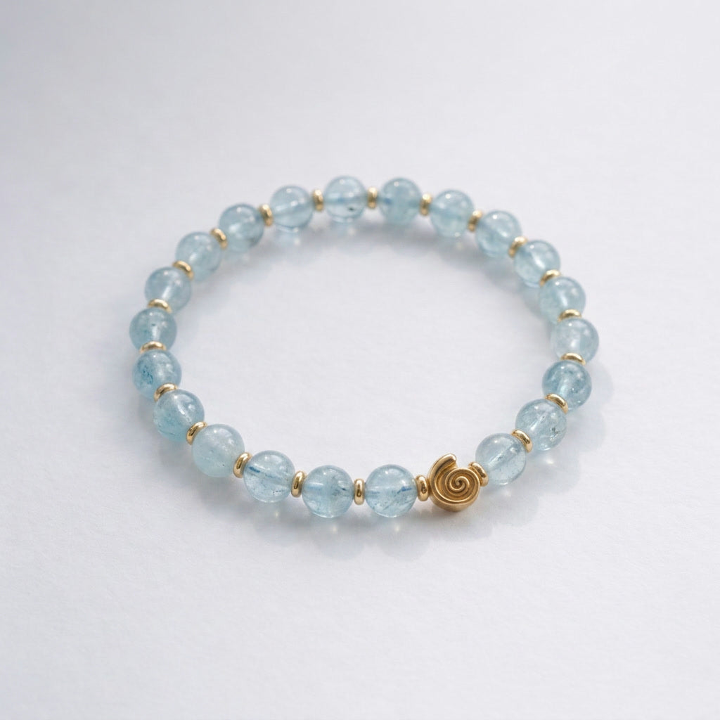 Spiral Gravity 6mm Crystal Bracelet | Delicate Grounding Bracelet | Harmysoul