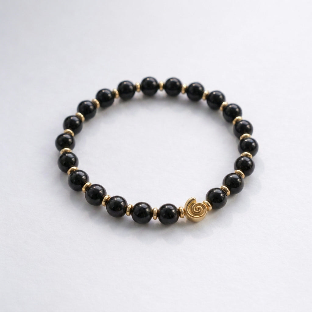 Spiral Gravity 6mm Crystal Bracelet | Delicate Grounding Bracelet | Harmysoul