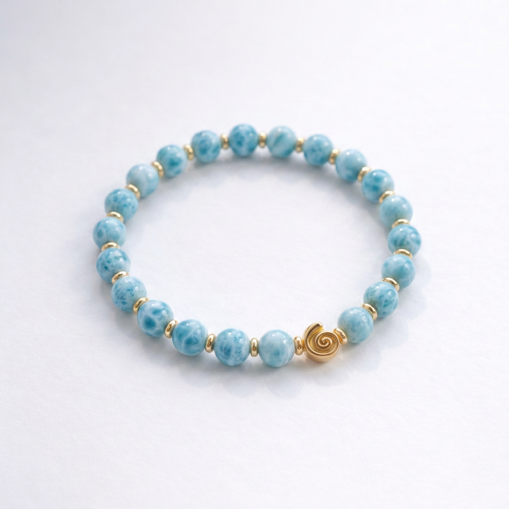 Spiral Gravity 6mm Crystal Bracelet | Delicate Grounding Bracelet | Harmysoul