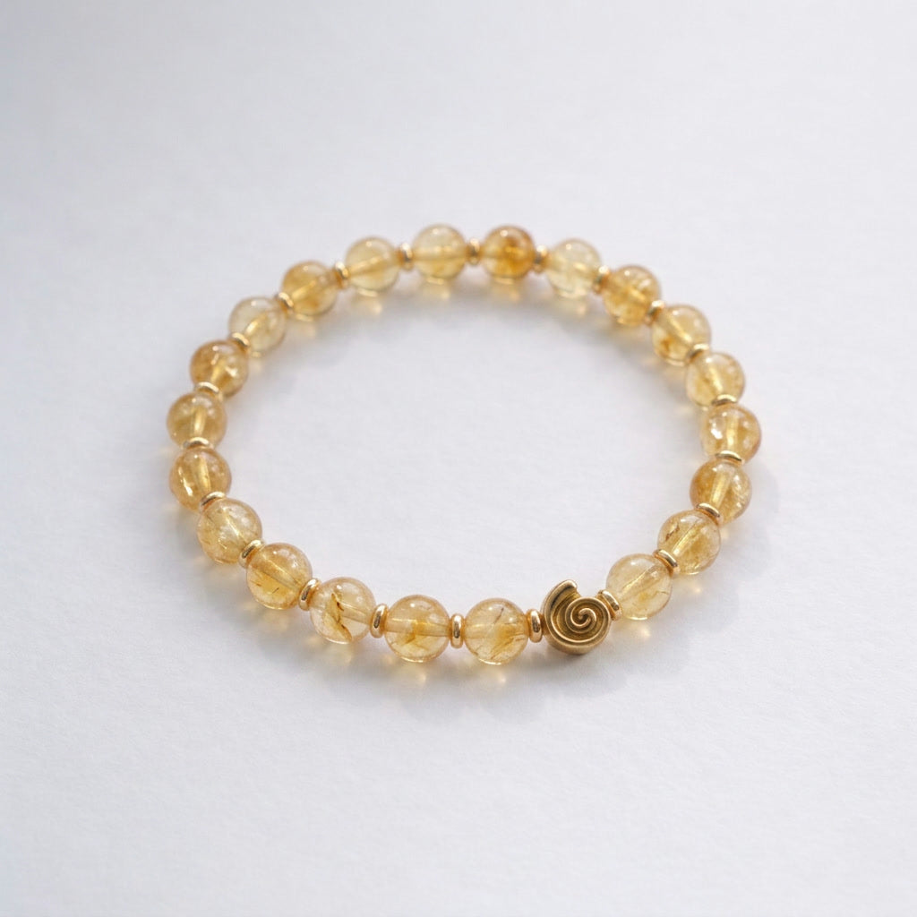 Spiral Gravity 6mm Crystal Bracelet | Delicate Grounding Bracelet | Harmysoul