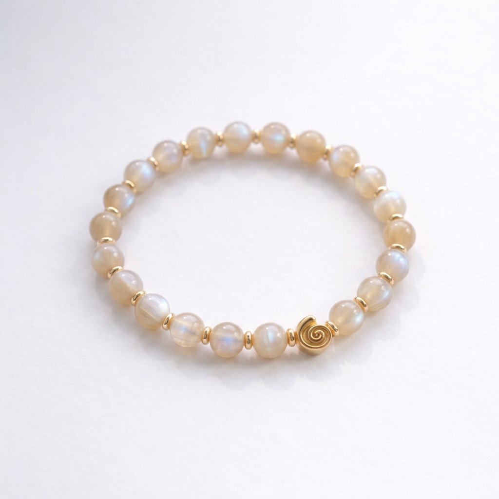 Spiral Gravity 6mm Crystal Bracelet | Delicate Grounding Bracelet | Harmysoul