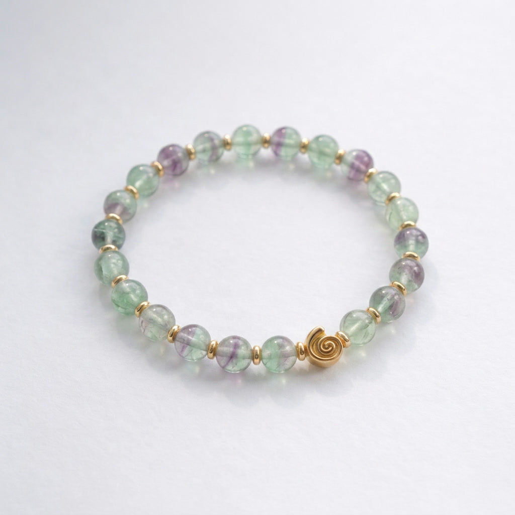 Spiral Gravity 6mm Crystal Bracelet | Delicate Grounding Bracelet | Harmysoul