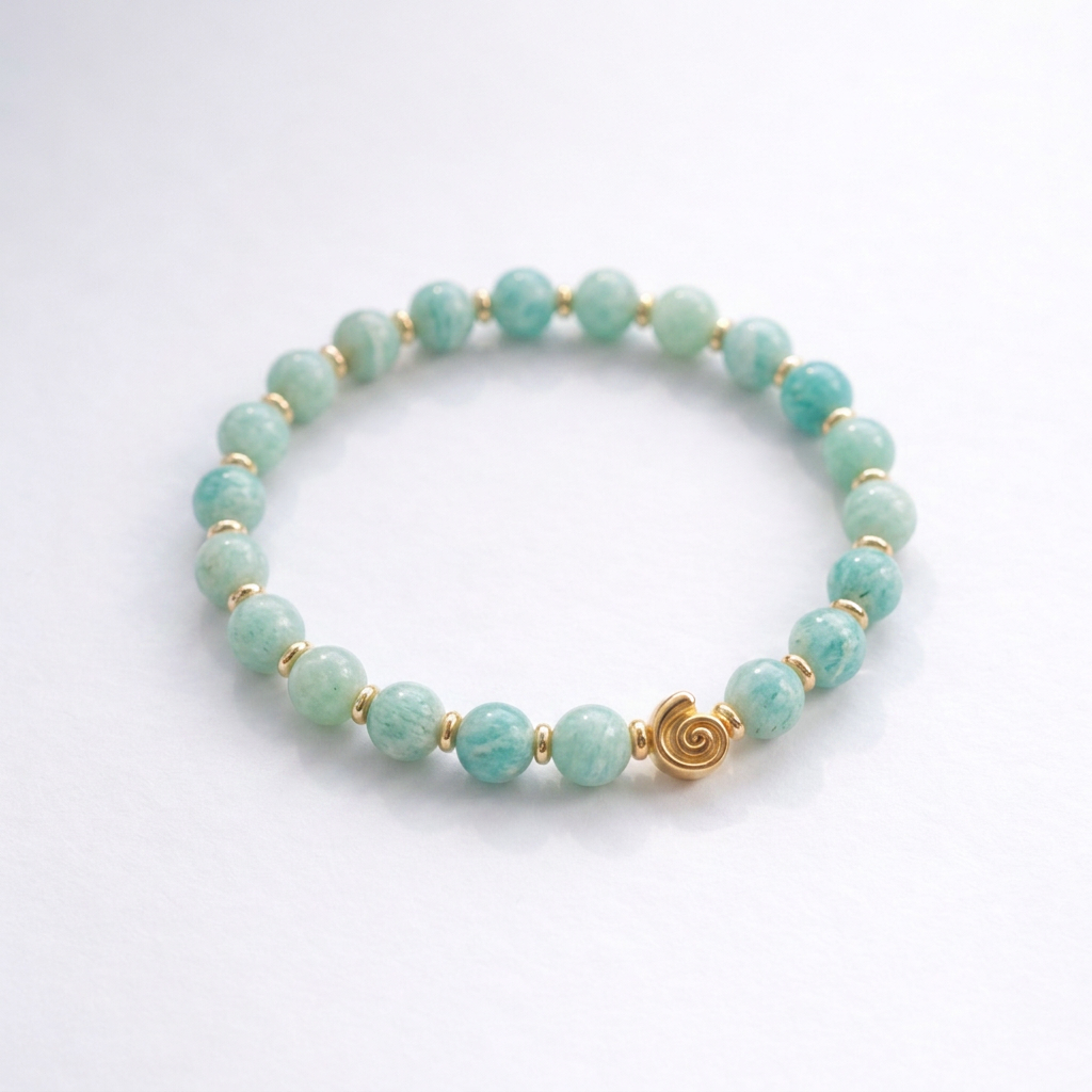 Spiral Gravity 6mm Crystal Bracelet | Delicate Grounding Bracelet | Harmysoul
