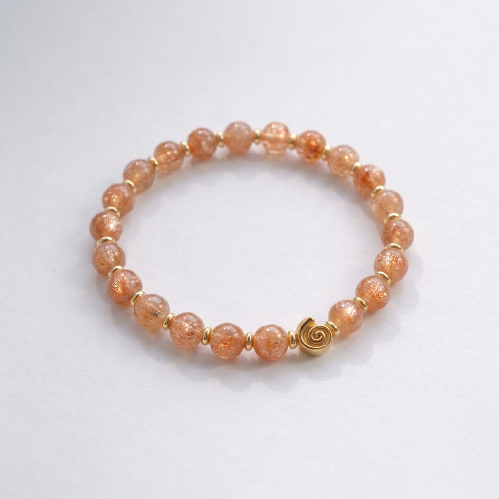 Spiral Gravity 6mm Crystal Bracelet | Delicate Grounding Bracelet | Harmysoul