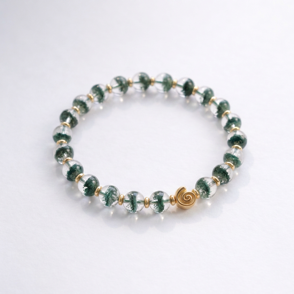 Spiral Gravity 6mm Crystal Bracelet | Delicate Grounding Bracelet | Harmysoul