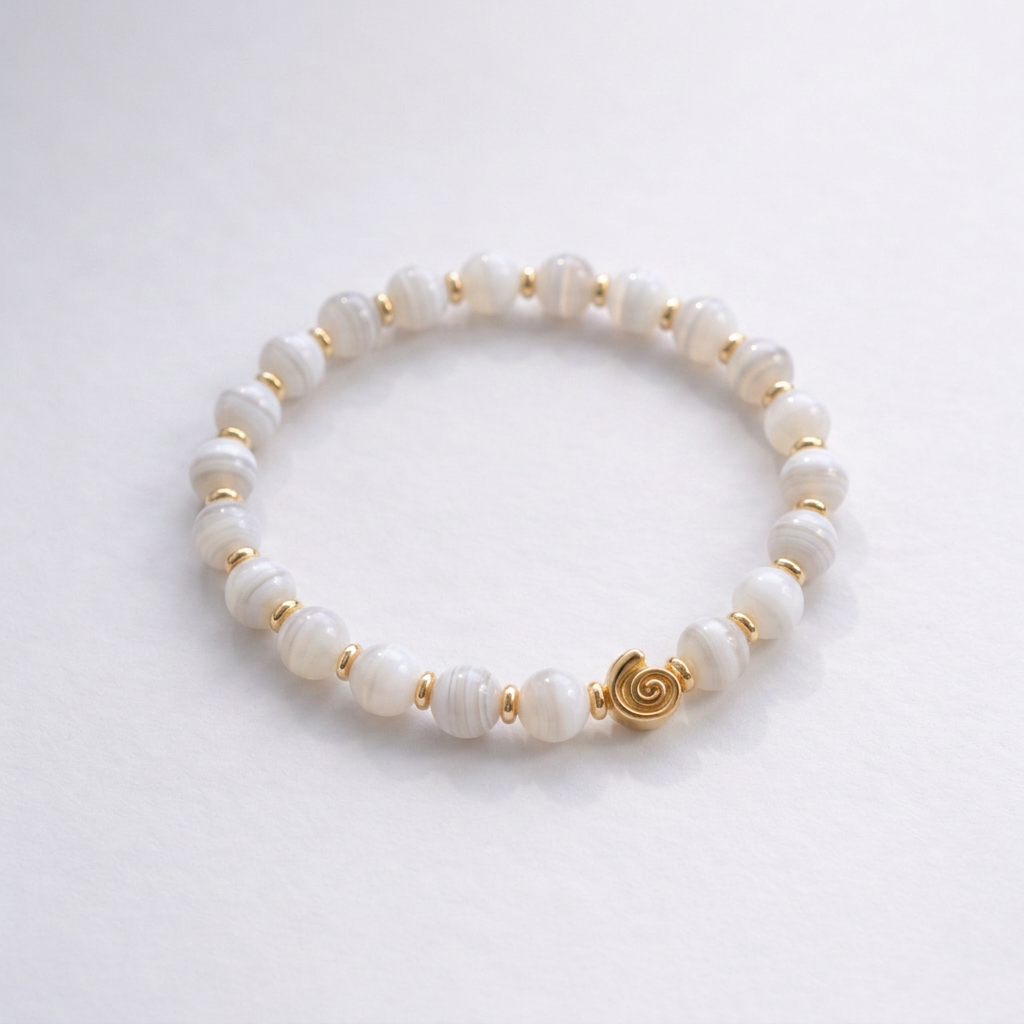 Spiral Gravity 6mm Crystal Bracelet | Delicate Grounding Bracelet | Harmysoul