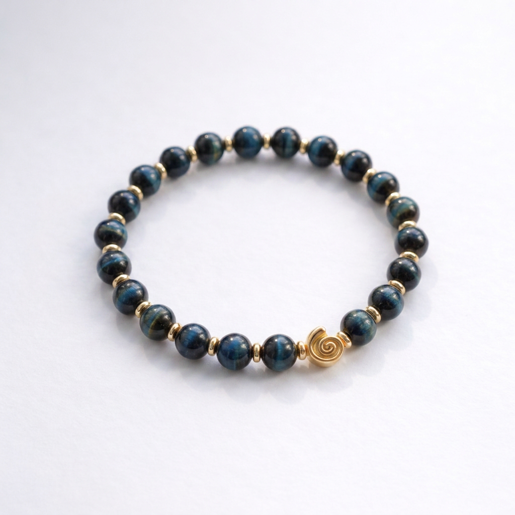 Spiral Gravity 6mm Crystal Bracelet | Delicate Grounding Bracelet | Harmysoul