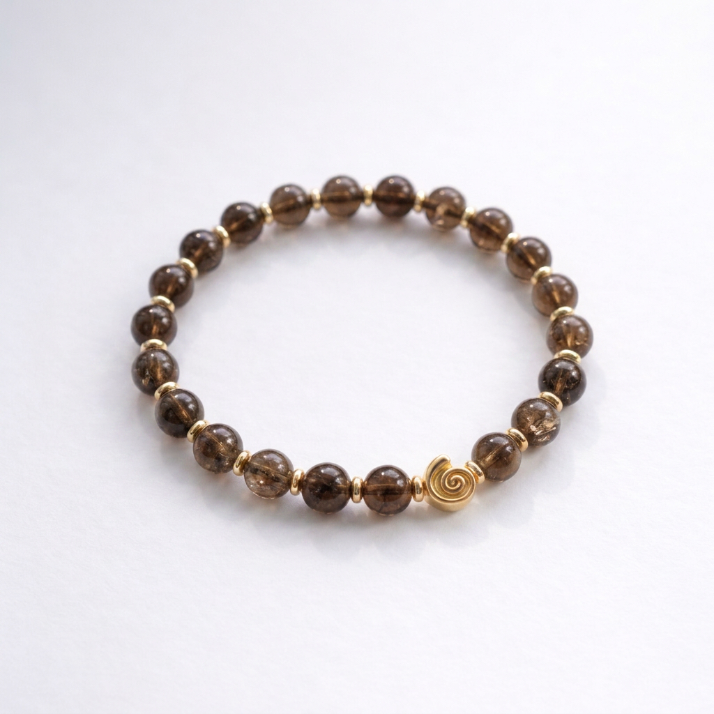 Spiral Gravity 6mm Crystal Bracelet | Delicate Grounding Bracelet | Harmysoul