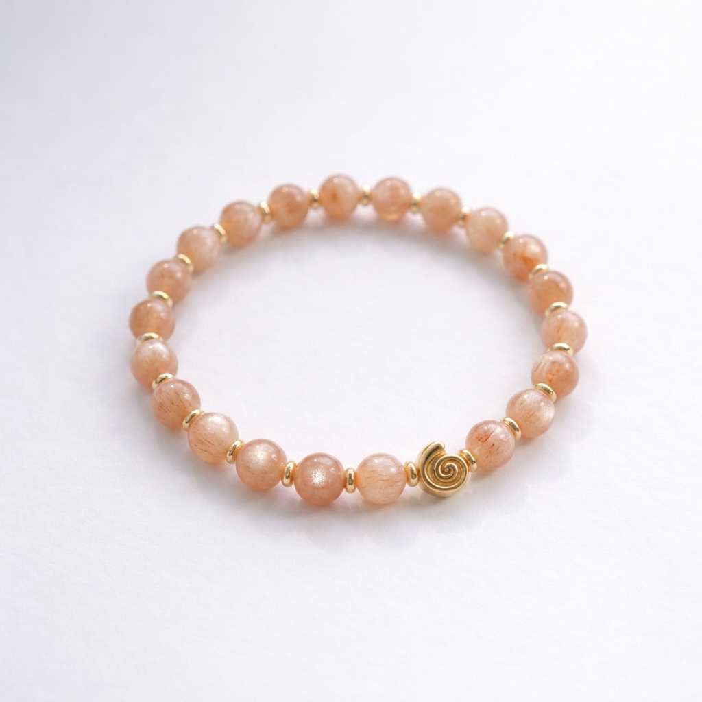 Spiral Gravity 6mm Crystal Bracelet | Delicate Grounding Bracelet | Harmysoul