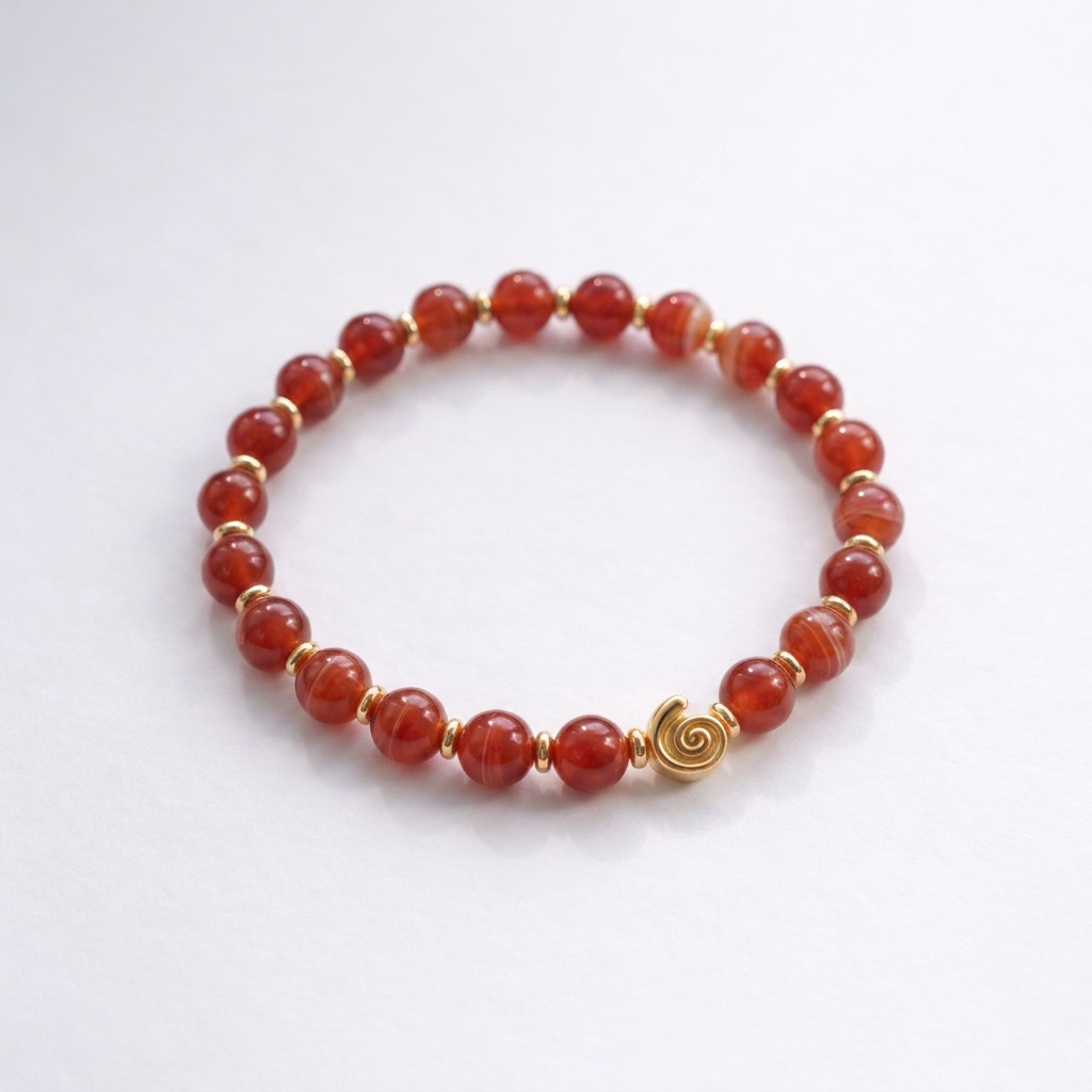 Spiral Gravity 6mm Crystal Bracelet | Delicate Grounding Bracelet | Harmysoul