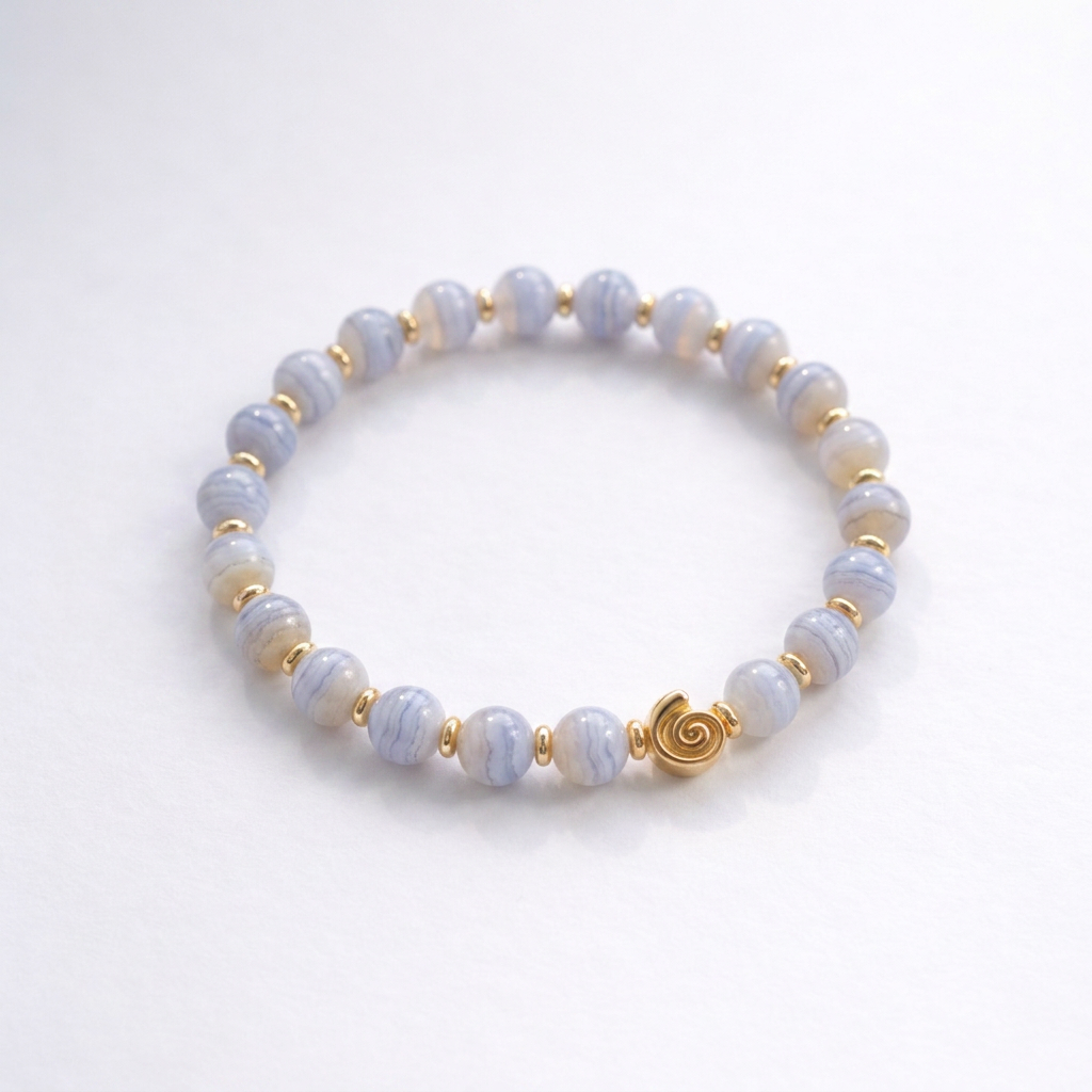 Spiral Gravity 6mm Crystal Bracelet | Delicate Grounding Bracelet | Harmysoul