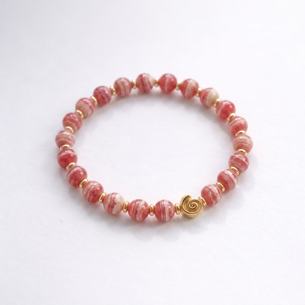 Spiral Gravity 6mm Crystal Bracelet | Delicate Grounding Bracelet | Harmysoul