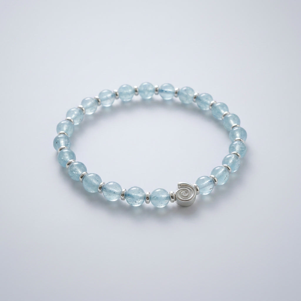 Spiral Gravity Silver Edition 6mm Crystal Bracelet | Lightweight Grounding Bracelet | Harmysoul