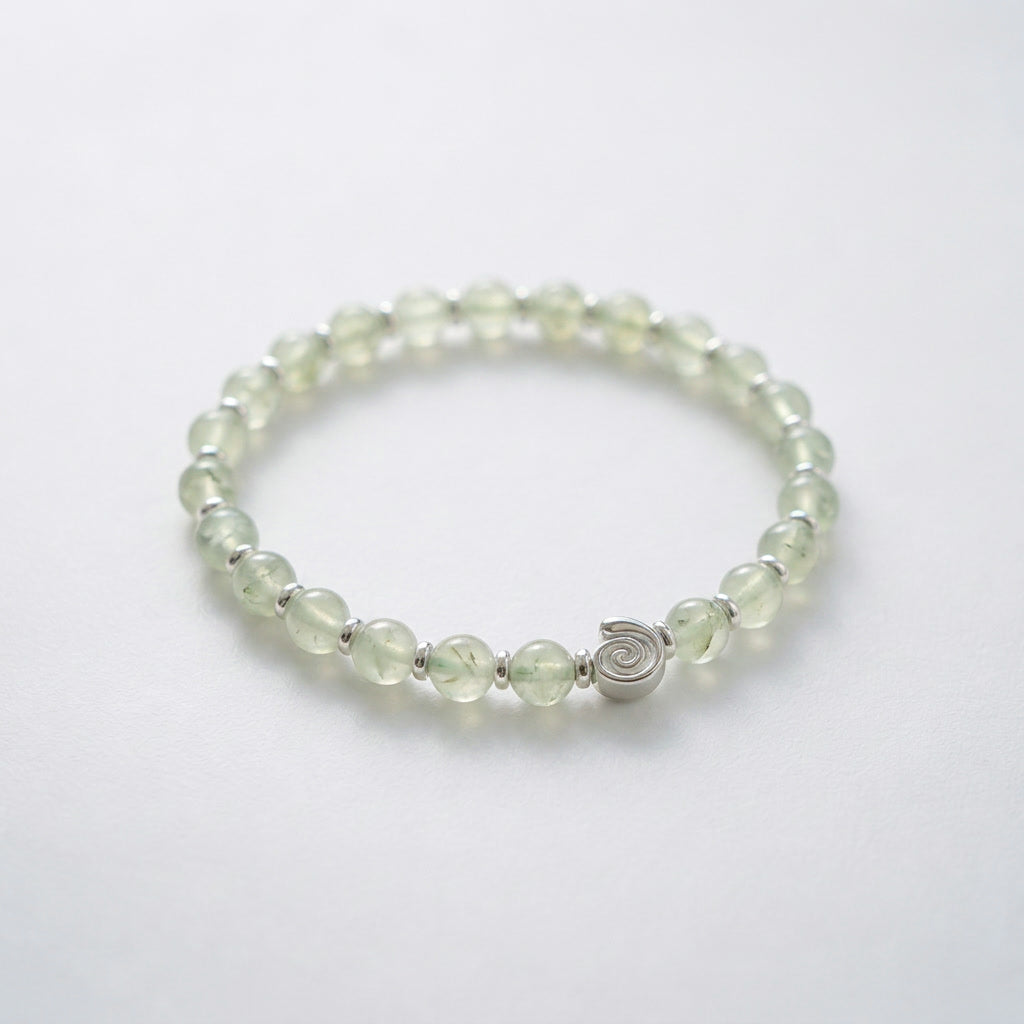 Spiral Gravity Silver Edition 6mm Crystal Bracelet | Lightweight Grounding Bracelet | Harmysoul