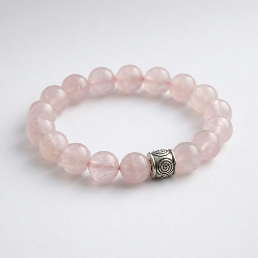 Spiral Ground 12mm Crystal Bracelet | Grounding & Daily Balance | Harmysoul