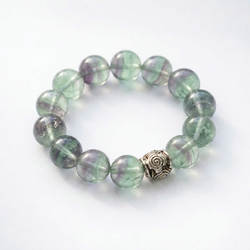 Spiral Guardian 14mm Crystal Bracelet | Protection & Grounding | Harmysoul