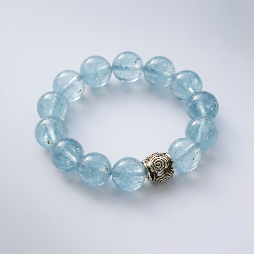 Spiral Guardian 14mm Crystal Bracelet | Protection & Grounding | Harmysoul