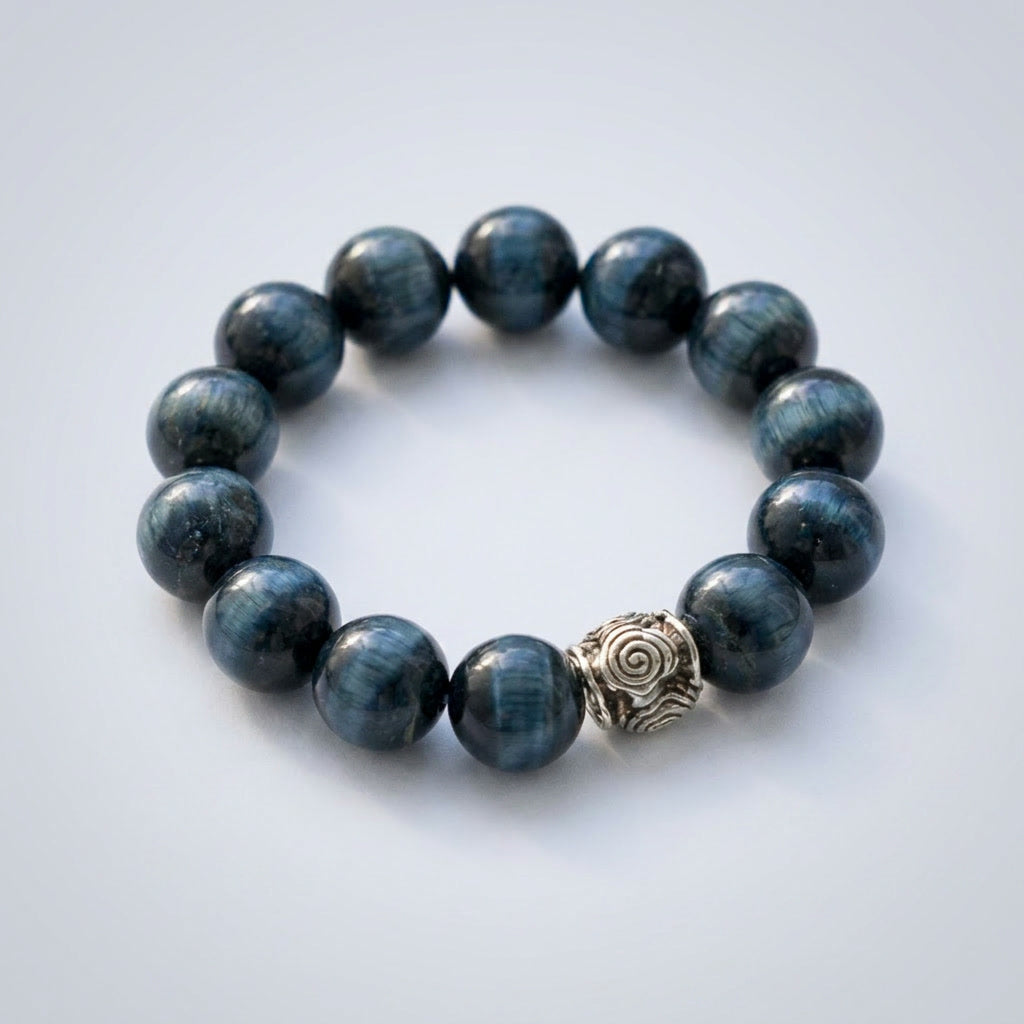 Spiral Guardian 14mm Tiger’s Eye Bracelet | Protection & Grounding | Harmysoul