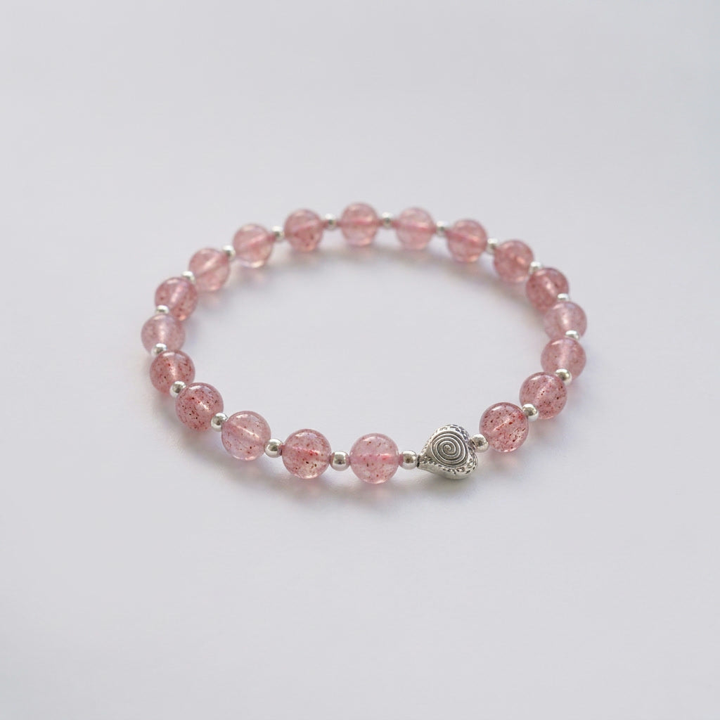 Spiral Heart 6mm Crystal Bracelet | Heart-Centered Energy Bracelet | Harmysoul