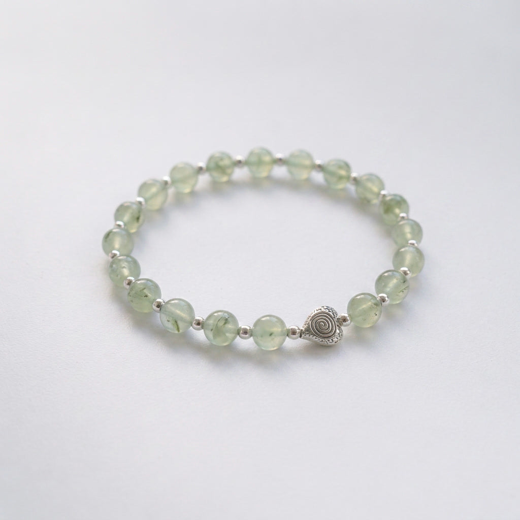 Spiral Heart 6mm Crystal Bracelet | Heart-Centered Energy Bracelet | Harmysoul