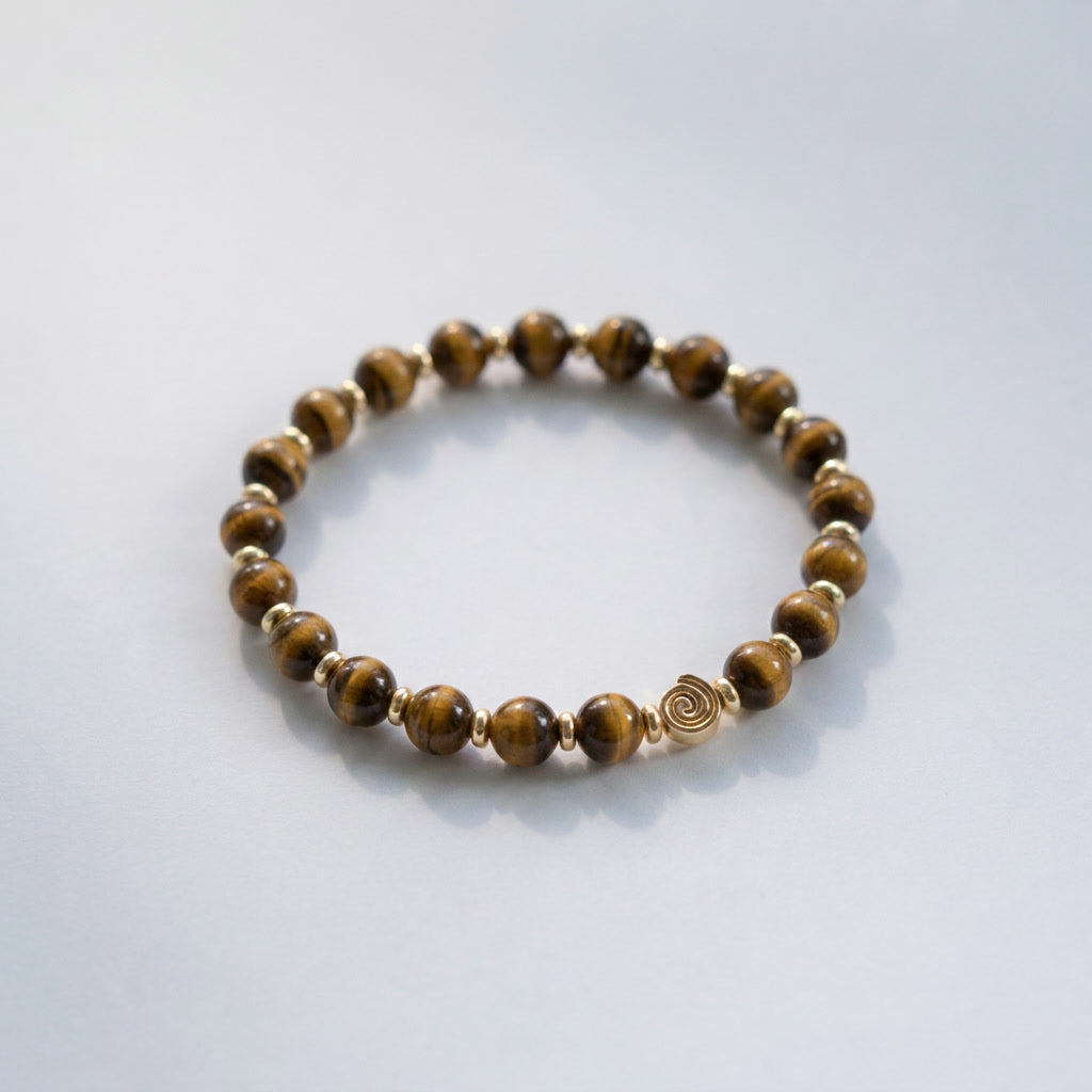 Spiral Origin 6mm Crystal Bracelet | Minimal Spiritual Bracelet | Harmysoul