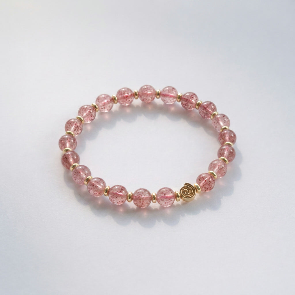 Spiral Origin 6mm Crystal Bracelet | Minimal Spiritual Bracelet | Harmysoul