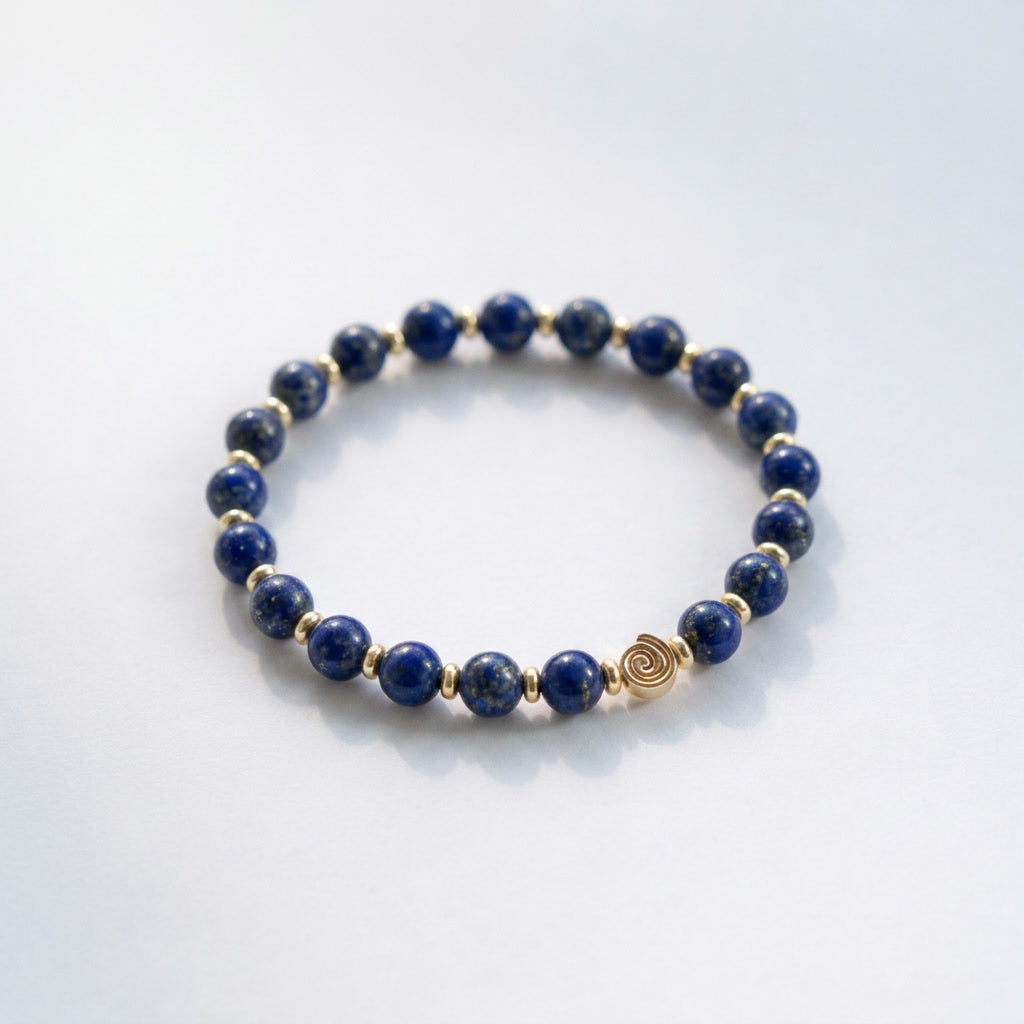 Spiral Origin 6mm Crystal Bracelet | Minimal Spiritual Bracelet | Harmysoul