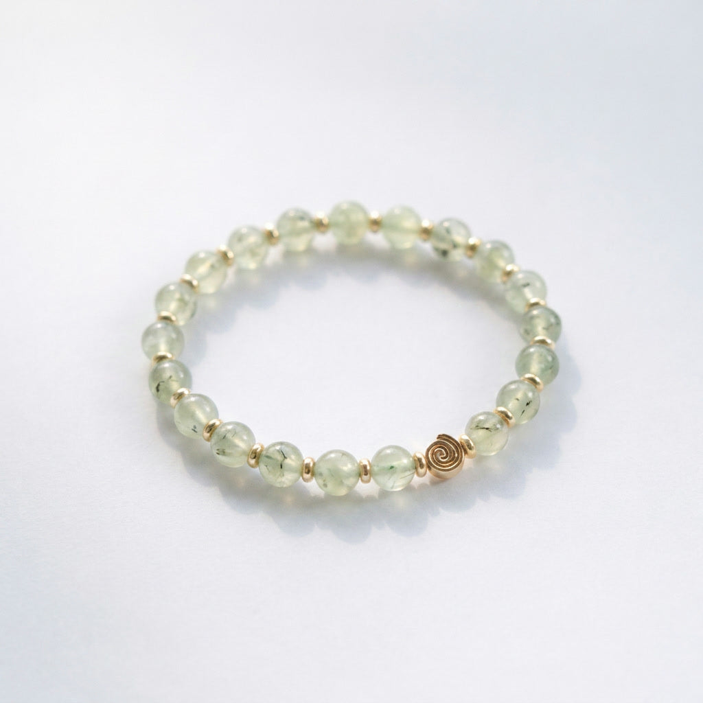 Spiral Origin 6mm Crystal Bracelet | Minimal Spiritual Bracelet | Harmysoul