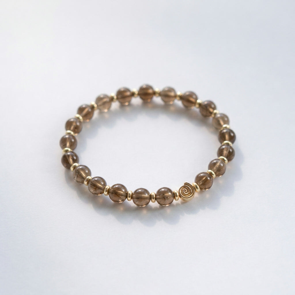 Spiral Origin 6mm Crystal Bracelet | Minimal Spiritual Bracelet | Harmysoul