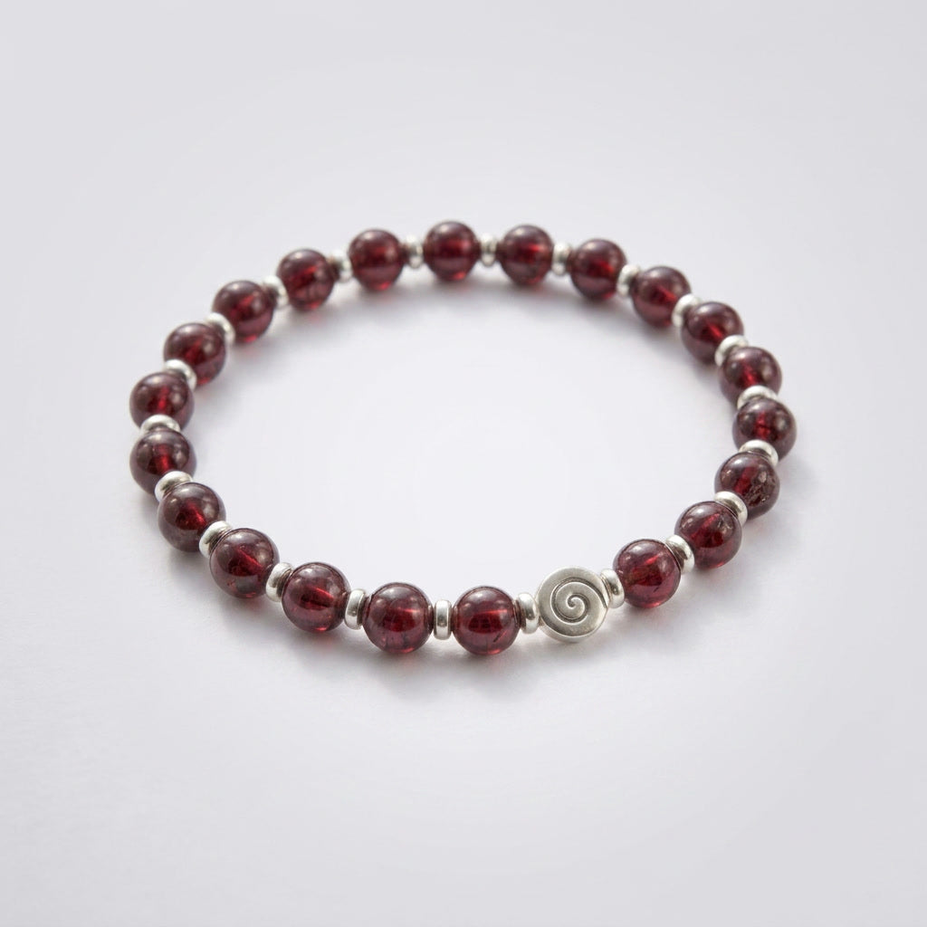 Spiral Origin Silver Edition 6mm Crystal Bracelet | Mindful Everyday Bracelet | Harmysoul
