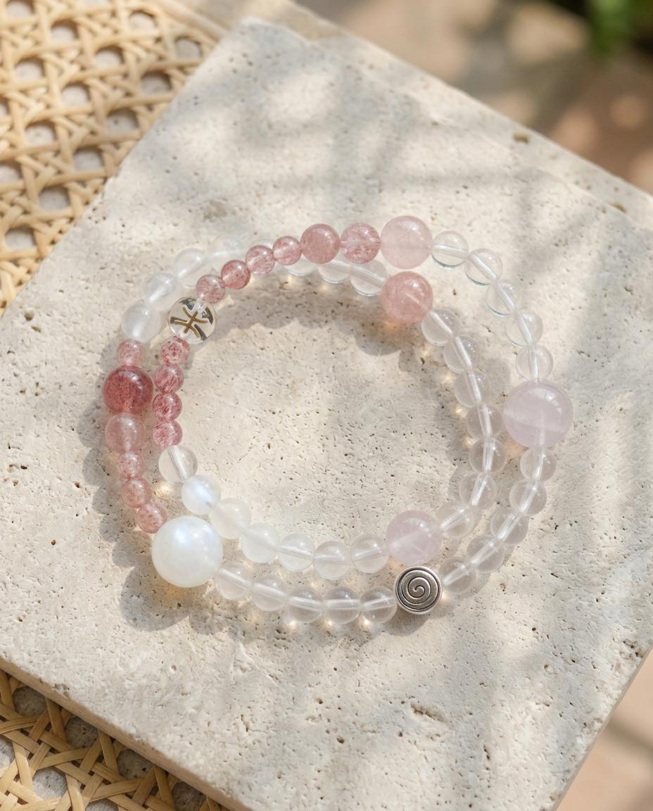 ♓ Pisces · Intuition & Flow Double Layer Bracelet