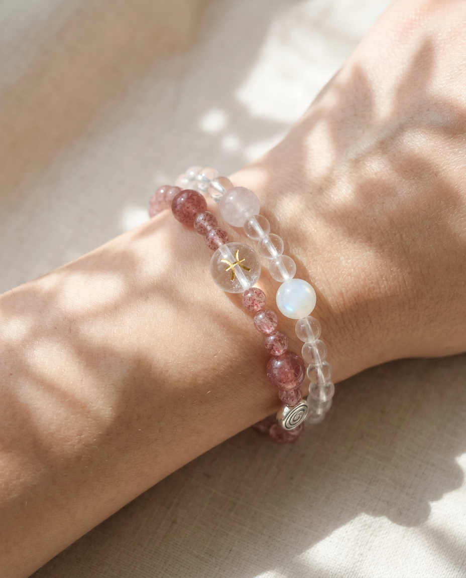 ♓ Pisces · Intuition & Flow Double Layer Bracelet