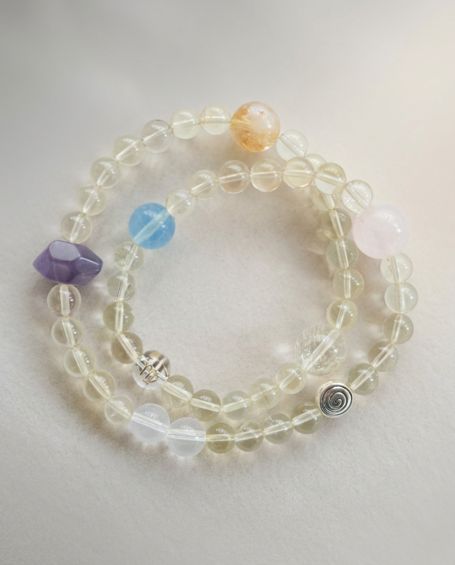 ♍ Virgo · Clarity & Grounding Double Layer Bracelet