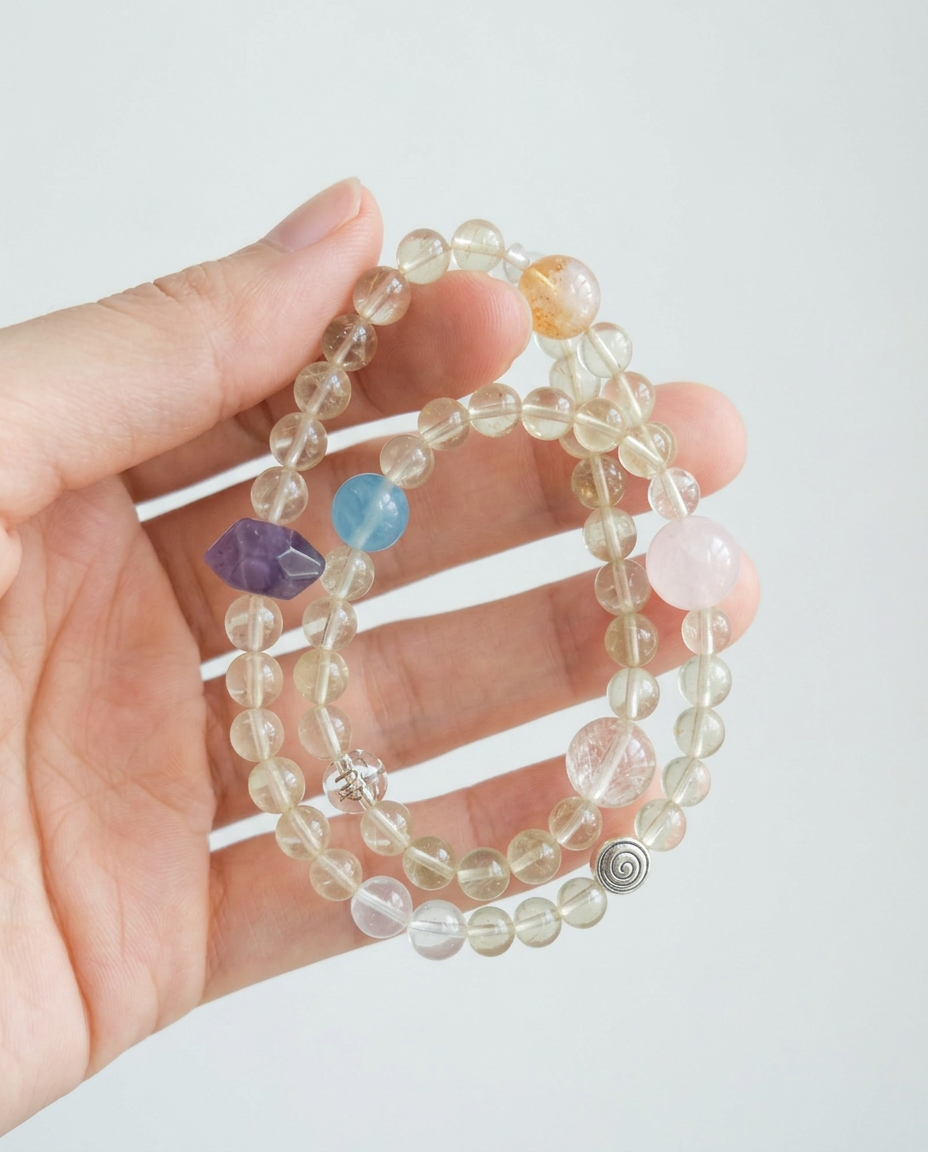 ♍ Virgo · Clarity & Grounding Double Layer Bracelet