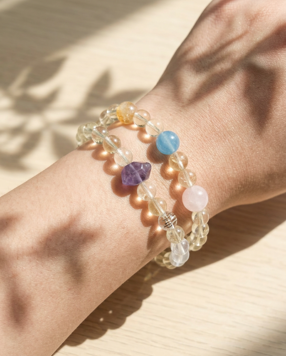 ♍ Virgo · Clarity & Grounding Double Layer Bracelet