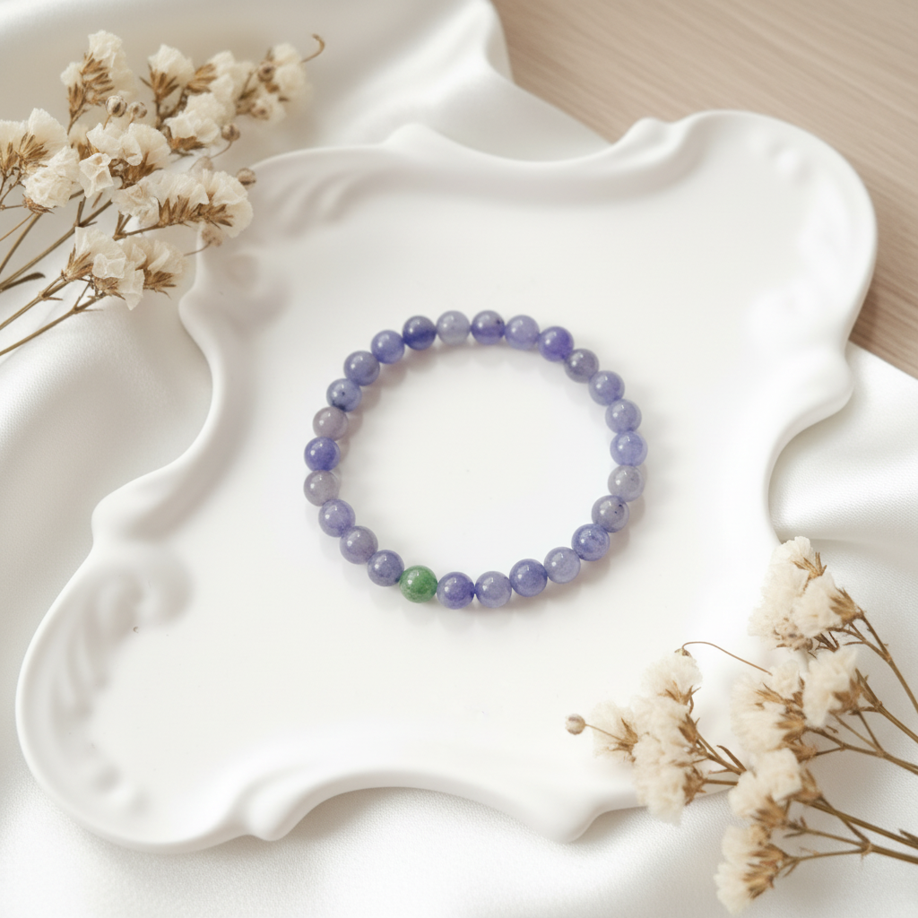 Intuition & Harmony – Tanzanite & Green Aventurine Bracelet