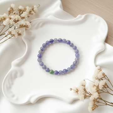 Intuition & Harmony – Tanzanite & Green Aventurine Bracelet