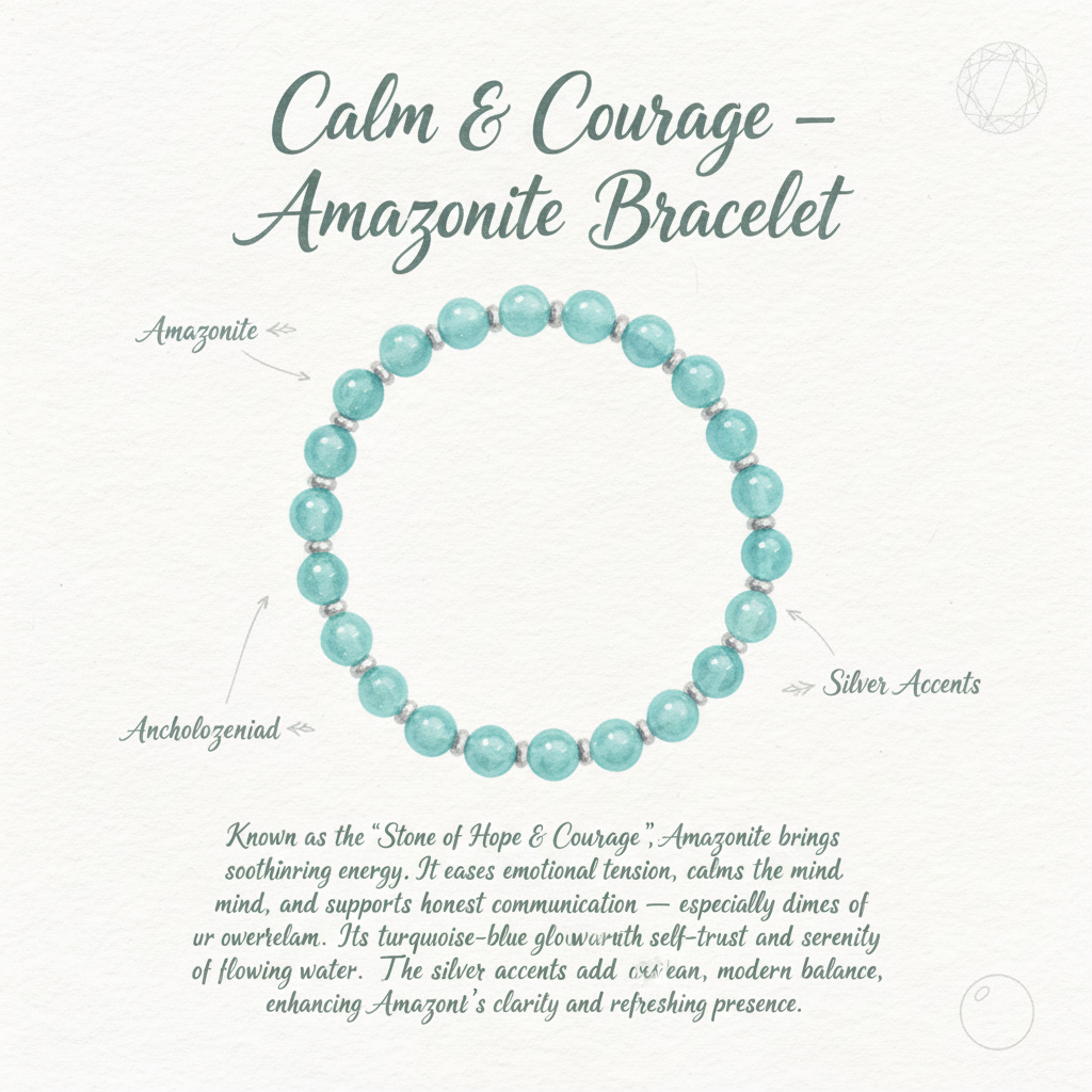 Calm & Courage – Amazonite Bracelet