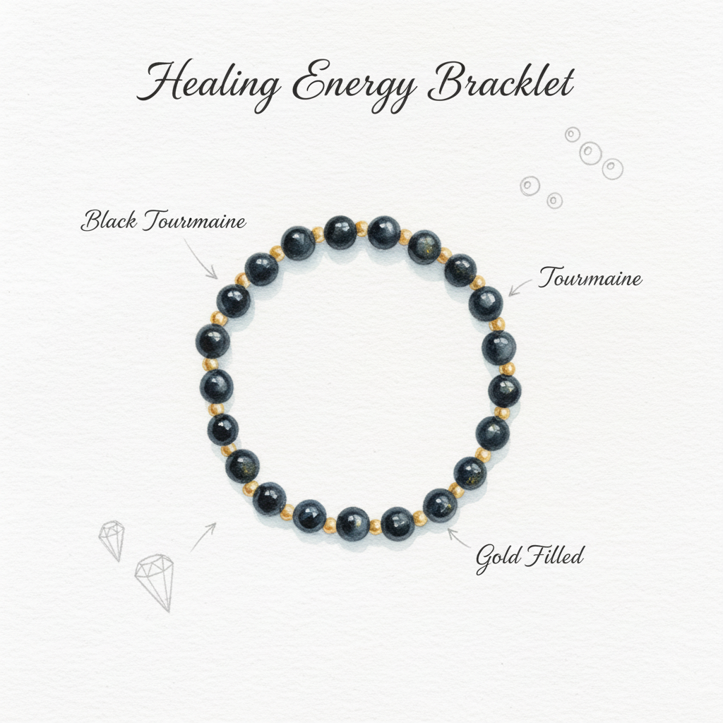 Protection & Grounding – Black Obsidian Bracelet