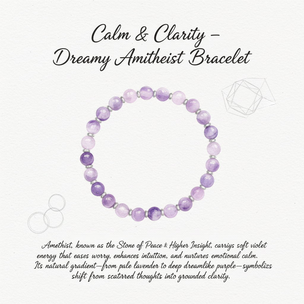 Calm & Clarity – Dreamy Amethyst Bracelet